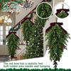 1pc50cm Simulated Soft-Glue Norfolk Needle Wall Hanging Christmas Tree Upside Down Vine Green Plant Holiday Decoration