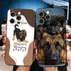 German Shepherd Dog Soft Phone Case for iPhone 16 16E 17 Air 15 Pro Max 14 Plus 13 Mini 11 12 7 Black Cover Back Shell