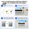 Waterproof AC Insulation Panel 1 Set Window Kit Air Conditioner Foam Seal Panels Blocks Cold Heat Leaks Summer Winter Conditioning Weather Stripping