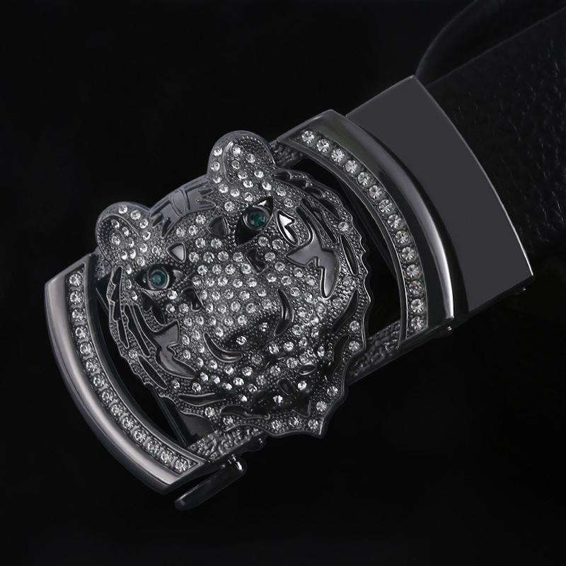 Belt Men'S Zodiac Buckle Diamond Belt Buckle Men'S Business Belt Buckle Cow Gift Belt