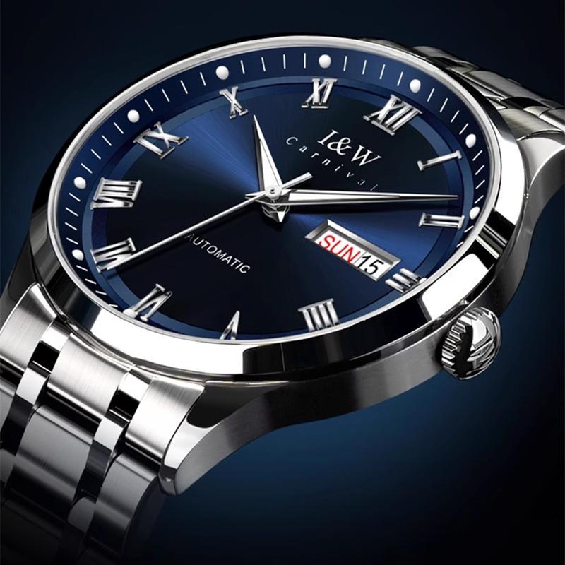 Reloj CARNIVAL Mens Mechanical Watch Original Brand Luxury MIYOTA 8205 Automatic Movement Wristwatches for Men Waterproof Montre