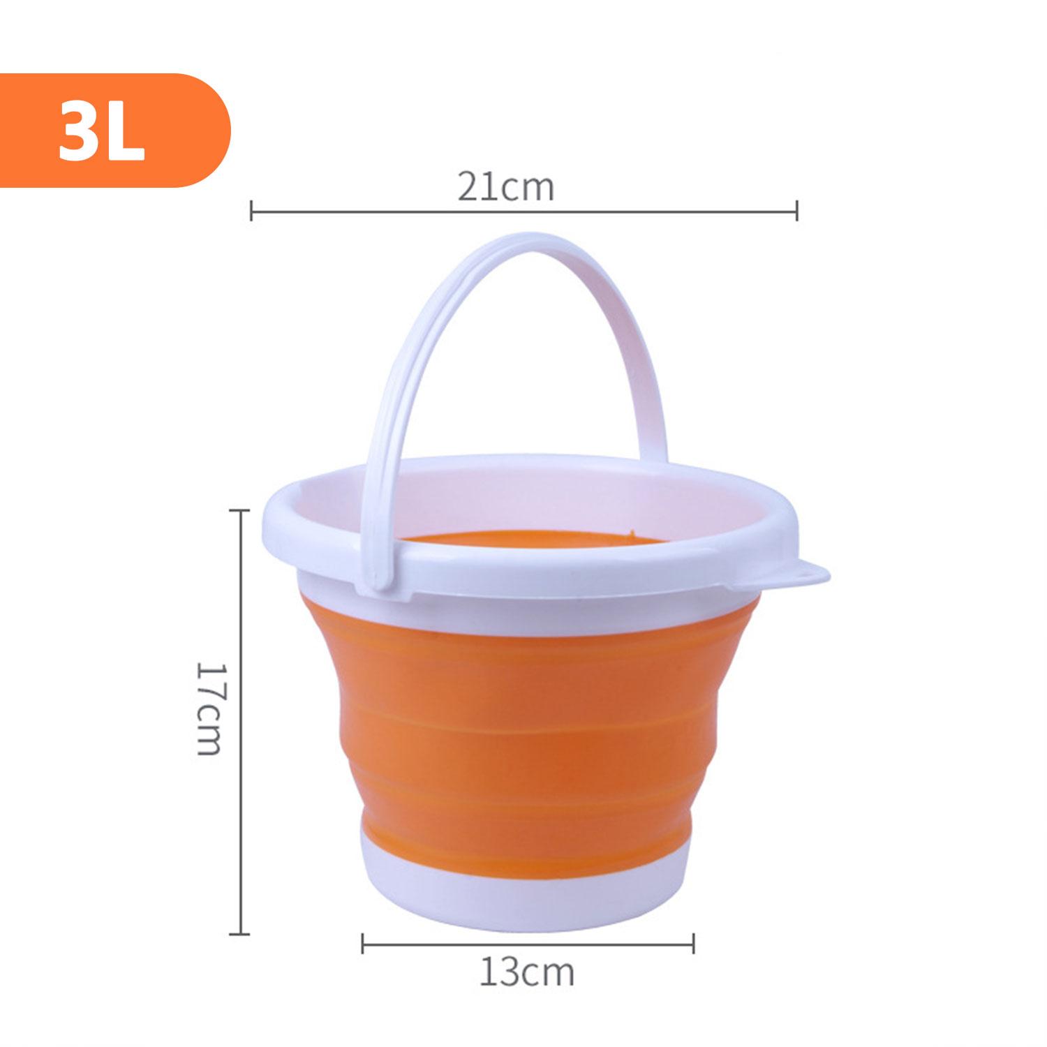 

1 шт. портативное складное пластиковое ведро, утолщенное, с ручкой, подходит для семьи, путешествий, рыбалки, мытья автомобиля и т. д.