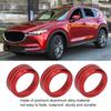 3pcs AC Switch Knob Ring KIMISS Aluminum Alloy Air Conditioner Switch Cover Trim Red Center Console Interior Accessories for Mazda 3 6 Axela CX-5