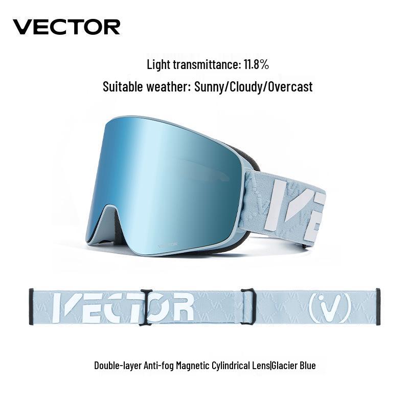 VECTOR Wanketu Magnetic Ski Goggles, Anti-fog, Myopia-Friendly, Helmet-Compatible for Men & Women
