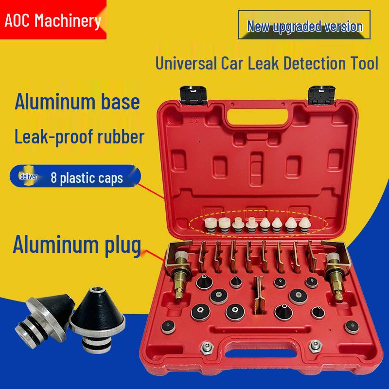 Automotive A/C Leak Detection Tool Set with Aluminum Plugs Leak Detection Tool