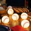 Cordless Desk Lamp Realistic Baseball Night Light, Decor Lamp, Portable Ambient Sports Bedroom Lighting Ornament for Office, Creative Themed