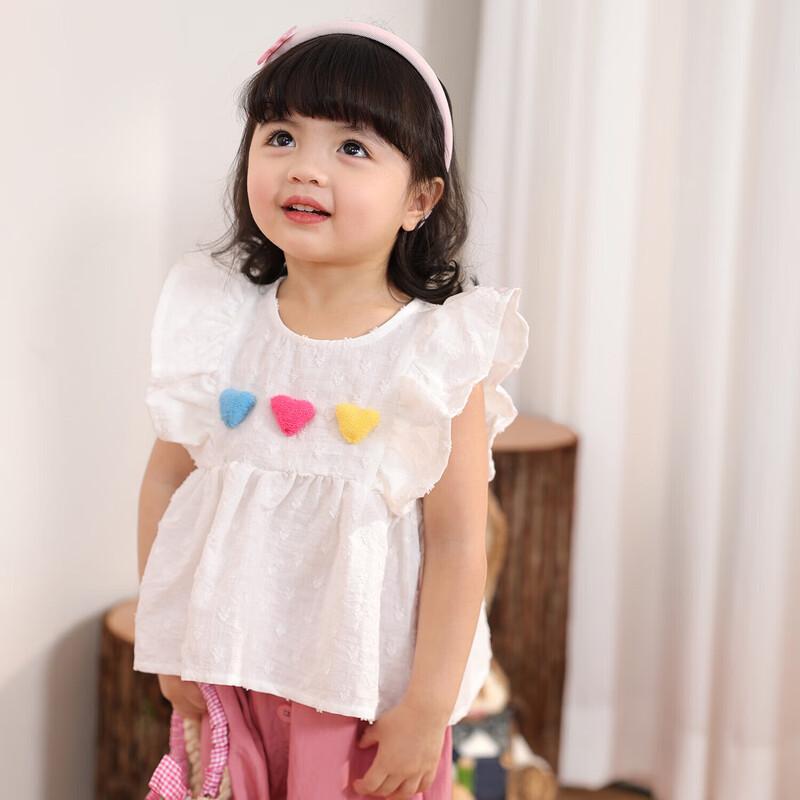 LUSON Baby Girl Stylish Flutter Sleeve Top L
