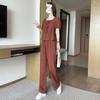 Super Fairy Short-sleeved Wide-leg Pants Fashion Suit for Women French Light Mature Style Summer Dress Loose Forest Style Two-piece Set