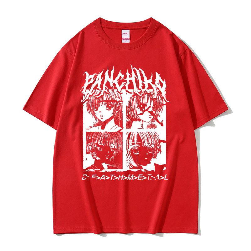 2025 Summer Panchiko DEATHMETAL Album Graphic Print Men Women Hip Hop Oversized Male Vintage100 Pure Cotton Printed Tshirt