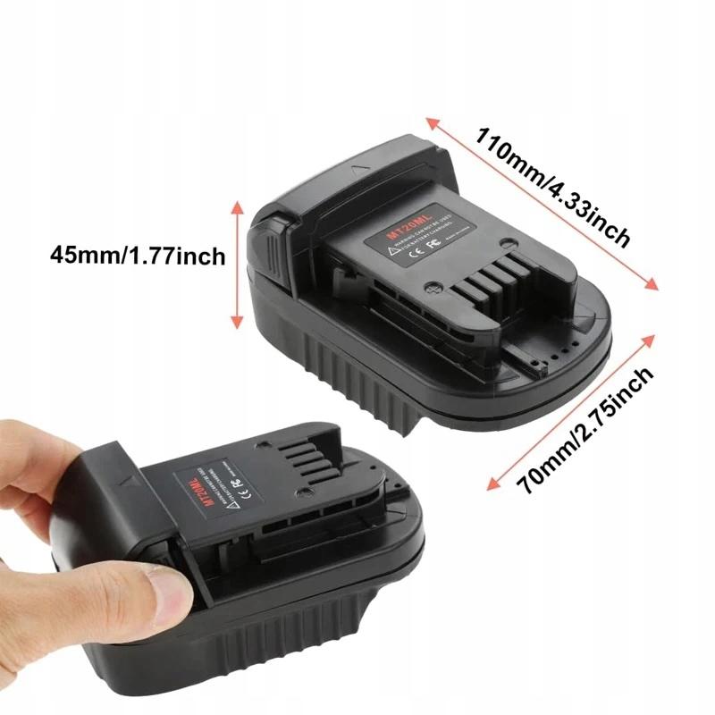 Rosfix Adapter Do Akumulatora Makita 18V Do Milwaukee 18V – Kompatybilność Z Narzędziami Milwaukee | Solidna Konstrukcja | Łatwy Montaż