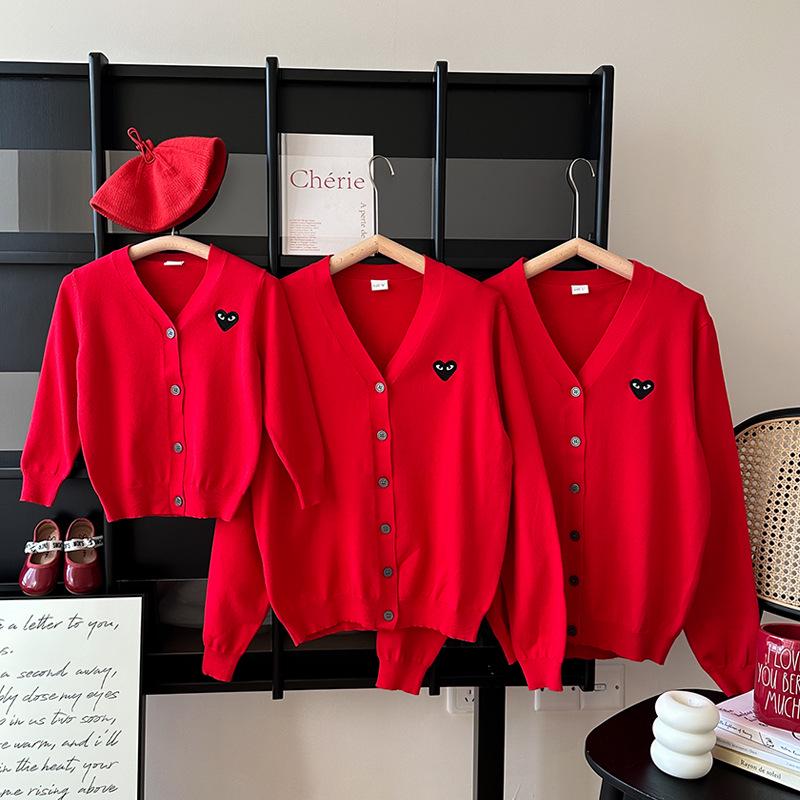 Korean-Style Family Sweater: Autumn 2025 Fashionable Knit Cardigan for All Ages