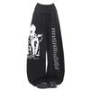 Women Gray Gothic Baggy Y2k Letter Print Pants Harajuku 2000s Vintage Oversize Sweatpants Wide Leg Trousers Autumn 2025
