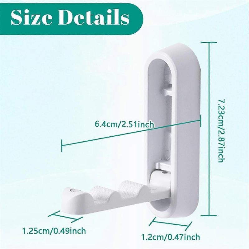 4PCS Folding Coat Hooks, Foldable Wall Hooks, Heavy Duty Zinc Alloy Wall Hook Space-Saving Design