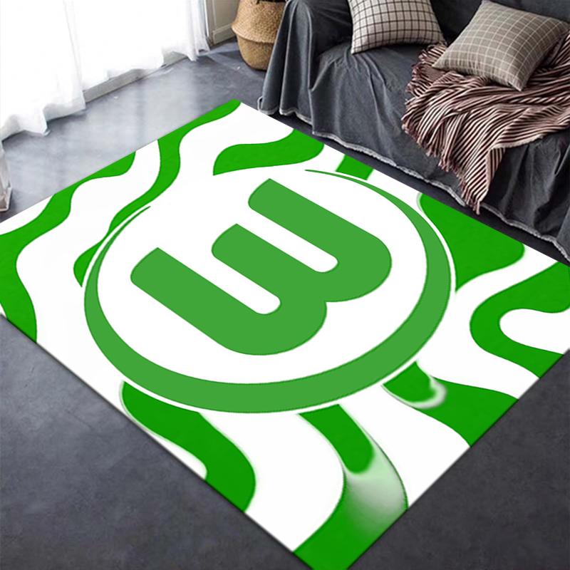 Nuovo Tappeto VfL Wolfsburg 2025 per Soggiorno Camera da Letto Casa Decorazione Divano, Tappetino Antiscivolo per Giochi Bambini100