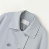 Women's Double Breasted Trench Coat Cuffed Sleeves Contrast Korean Style Elegant Versatile