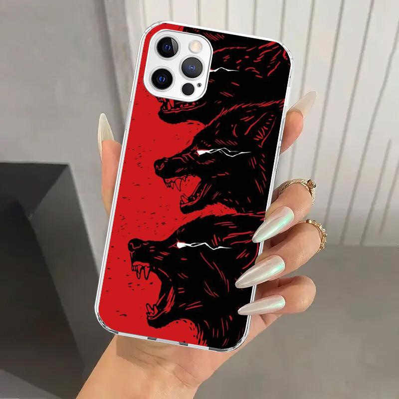 Angry Animal Wolf Fierce Phone Case for Iphone 17 Air 16 15 Plus 14 13 Mini 12 11 Pro Max 16E 7 8 SE 2020 Soft Funda Print Shell