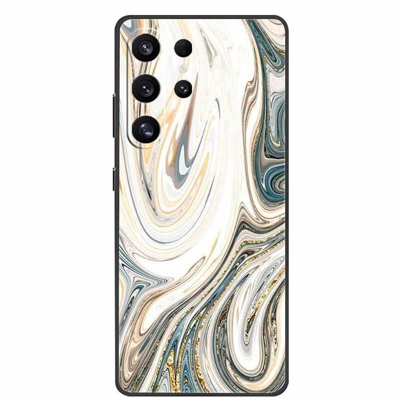 Phone Case For Samsung Galaxy S26 Ultra Colorful Painted Soft Silicone Bumper for Samsung S26 Ultra Case Marble Shockproof Cover