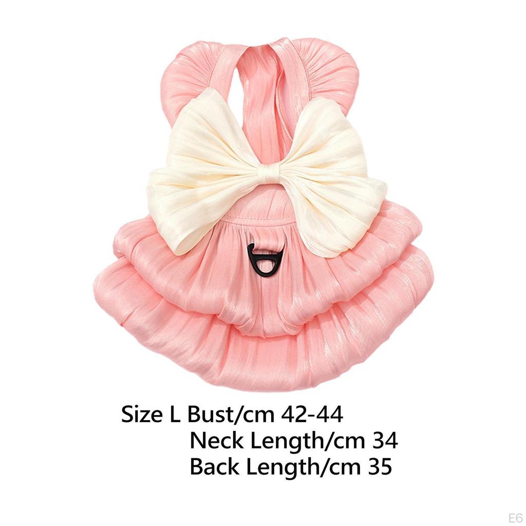 Cat Dress Bow Costume Comfortable Birthday Cats Clothes Princess Dresses Puppy