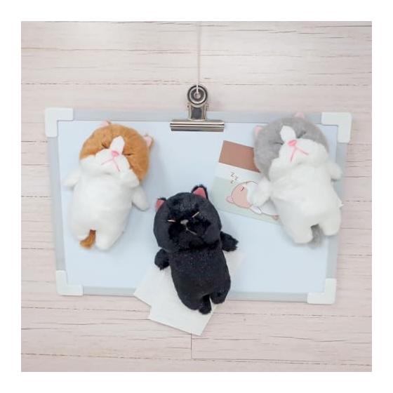 Sticky Stick-like Cat "Nezubou" Plush Magnet, 12.5cm, Ages 6+
