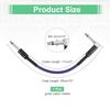 Uxcell 1pc Guitar Patch Cable 10 Inch Pedalboard Cord Inch Metal Straight Bend TS Right Angle Guitar Patch Effect Cable Cord for Instruments Effects