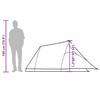 Tunnel Tent for 3 Persons Brown Waterproof