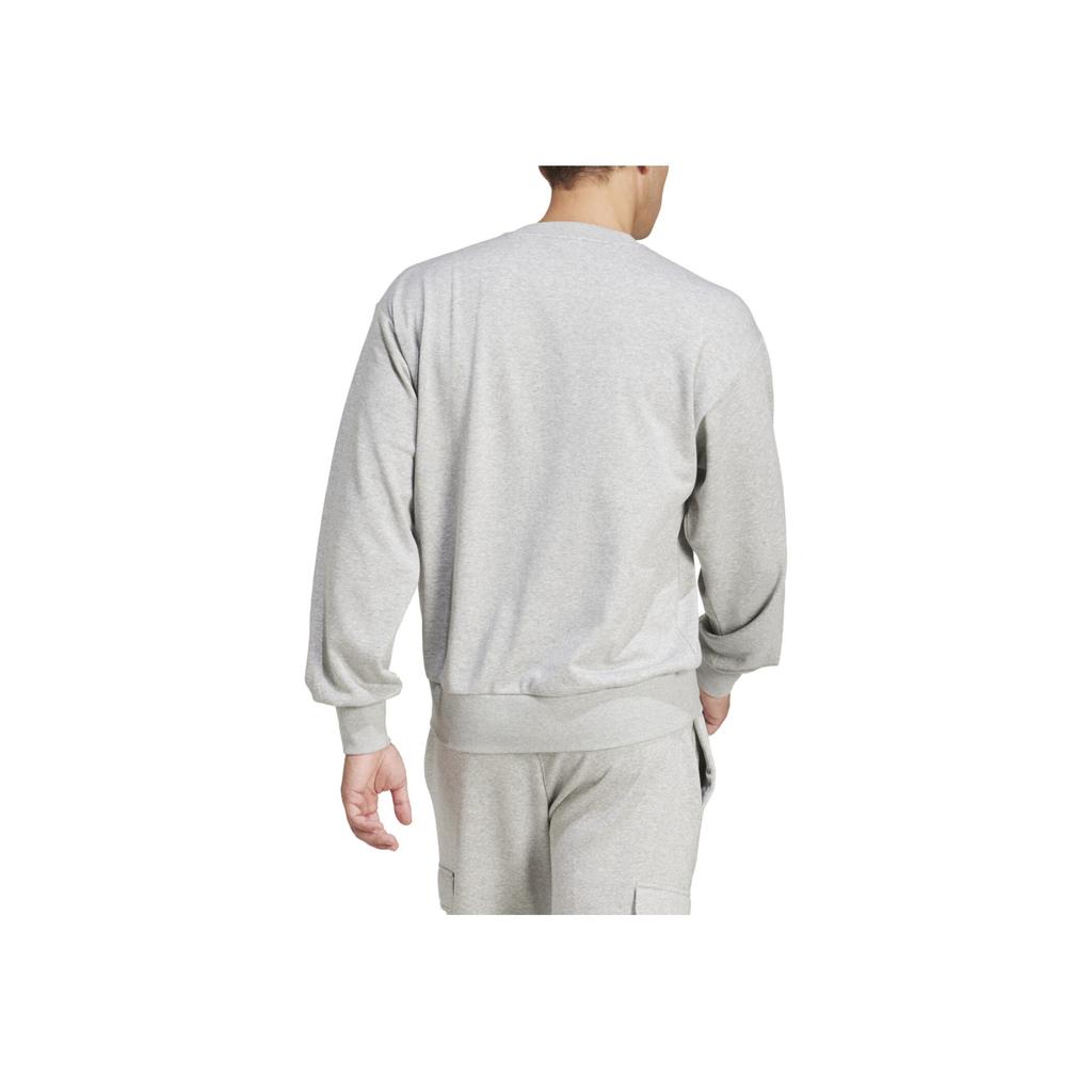 Adidas Essentials Feelcozy Fashion Simple Pullover Long Sleeve Sweatshirt Men Sweatshirt Gray JE3828