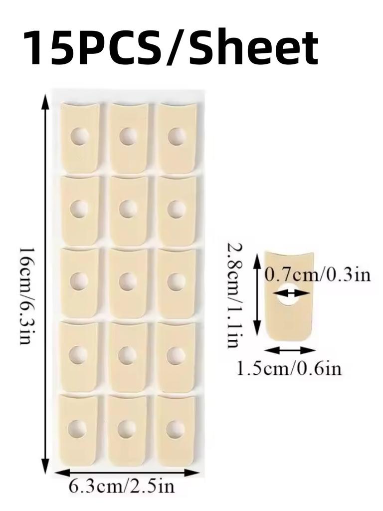 15PCS/Sheet 3 Types Callus Cushions Shoes Heel Pad Foam Round Toe Foot Corn Bunion Protectors Pads