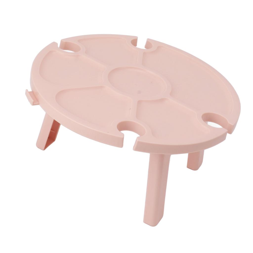 Tragbarer Picknicktisch Weinglashalter Outdoor Klapptisch Praktischer Kunststoff Klapptisch für