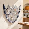 Seasonal Theme Decoration Fishing Net Wall Decoration, Lighted Coastal Art, Light-Up Decorative Photo Display Netting Hanging for Beach House