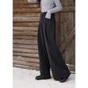 Women's High-Waist Wide-Leg Wool Blend Casual Pants