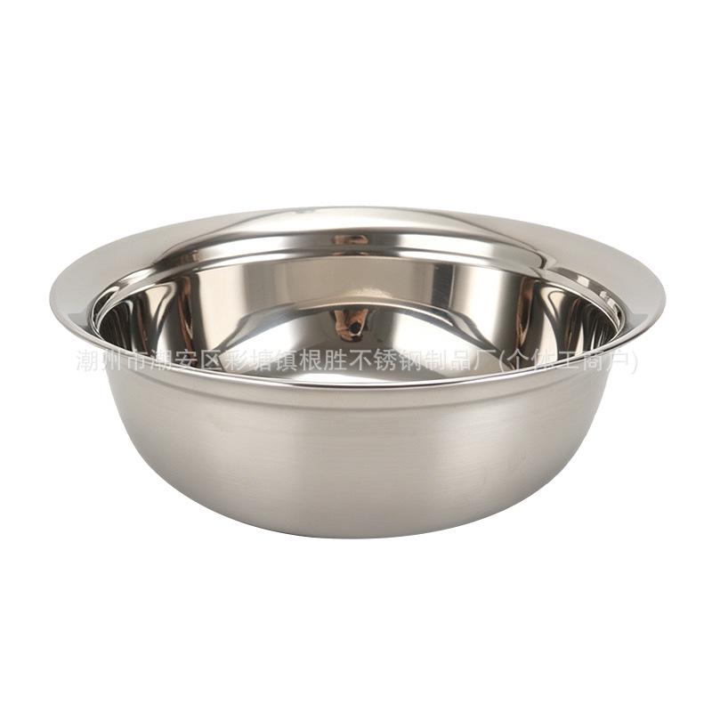 Thickened Stainless Steel Multi-purpose Basin for Soup, Baking, Dough Mixing, and Vegetable Washing