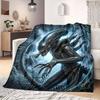 Alien Cartoon Print Flannel Blanket for Bedrooms Chairs Picnics Travel Sofas Beds Home Decor Extra Large Gift for Kids