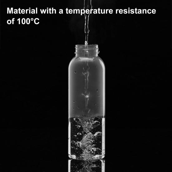 Plastic Water Bottle Leak Proof Portable Transparent Water Cup with Sealing Lid And Strap Water Container for Hot Cold Drinks Outdoor Office Travel