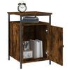 Nightstand Smoked Oak 40 X 42 X 60 Cm Particleboard