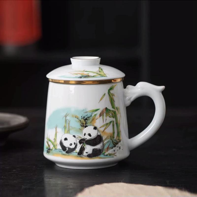 Panda Kung Fu Ceramic Tea Set - Creative Business Gift for International Clients