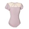 Adult Puff Sleeve Ballet & Gymnastics Body Shaping Suit - Short Sleeve Dancewear for Practice & Exams