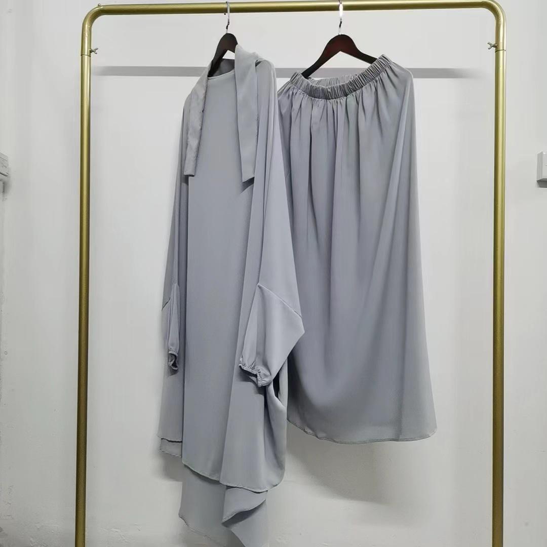 

Ближневосточный халат с капюшоном Yiduoduo: Однотонный костюм-двойка с боковыми карманами One Size