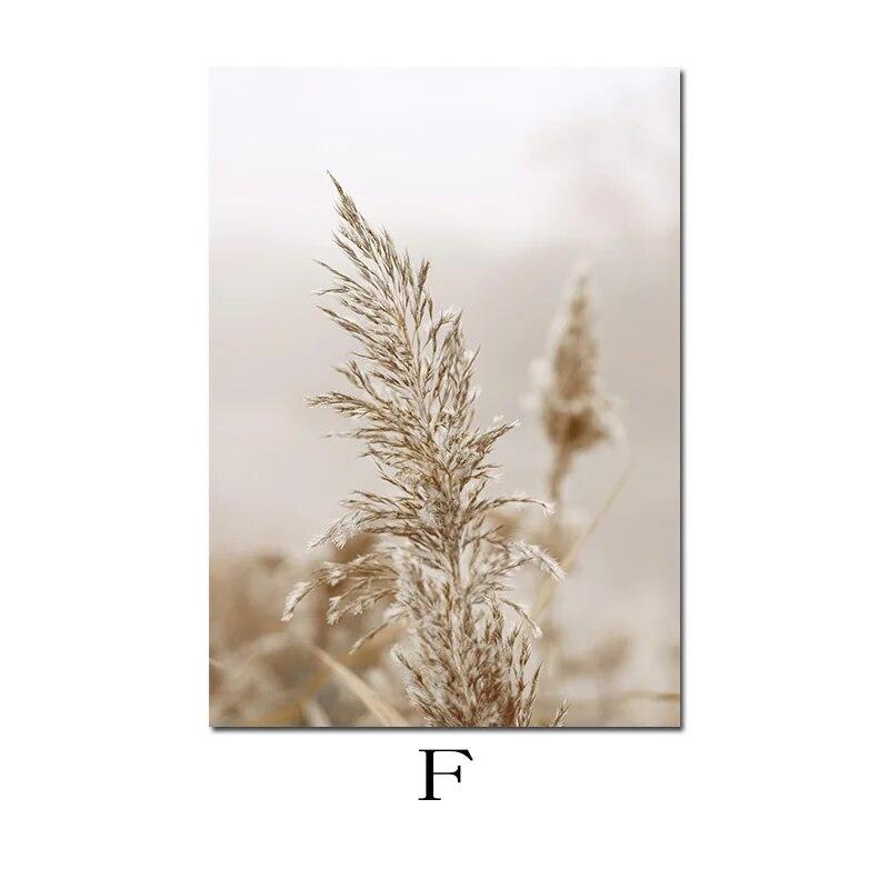 Naturlandschaft Nordisches Poster und Druck Beige Giraffe Strand Pflanze Botanische Kunst MalereiLeinwand Modernes Wandbild Wohnkultur