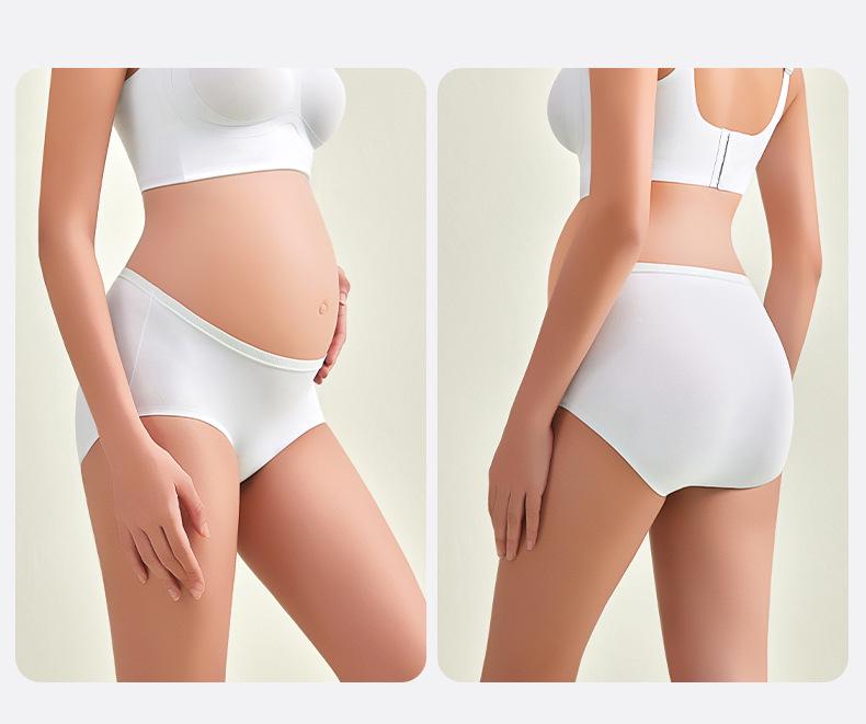 Plus Size Maternity Tummy Support Shorts - Seamless, Breathable, Mid-Waist, Cotton Crotch, Spring/Summer Pregnancy & Postpartum Underwear.