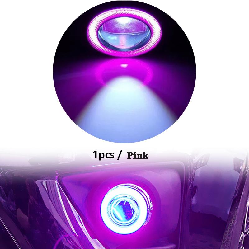2 Stück 2,5" 3,0" 3,5" 64mm 76mm 89mm Projektor COB LED Auto Nebelscheinwerfer 6500K Halo Engelaugenringe Tagfahrlicht Weiß 12V Nebelschlussleuchte