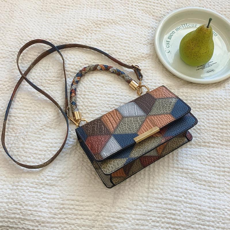 

2024 summer new simple fashion retro small bag trendy fashion shoulder bag women s new fashion small square bag women синій