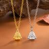 Retro Glossy Maitreya Buddha Pendant Necklace - Big-Bellied Buddha Fashion Accessory