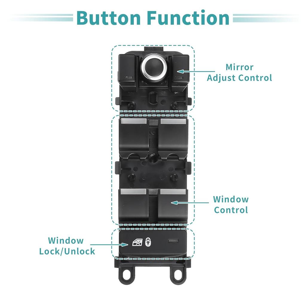 ACROPIX Front Left Driver Side Power Window Switch Window Control Switch Fit for Land Rover Range Rover 2013-2017 No.LR078894 - Pack of 1