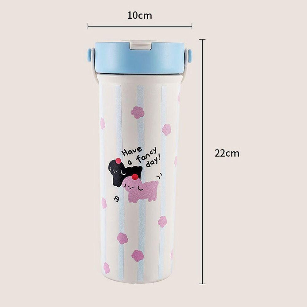 316 Stainless Steel Water Cup Leak-proof Straw Cup Portable Cartoon Insulated Cup