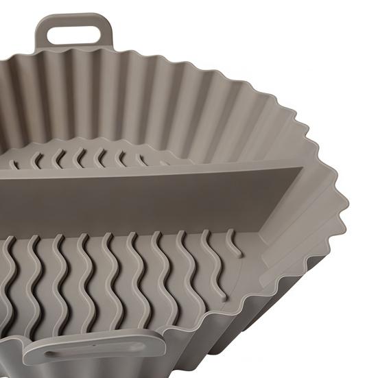 Silicone Air Fryer Liner with Dividers Non-Stick Baking Mat for Toaster Oven & Grill Reusable Dishwasher Safe Heat Resistant Air