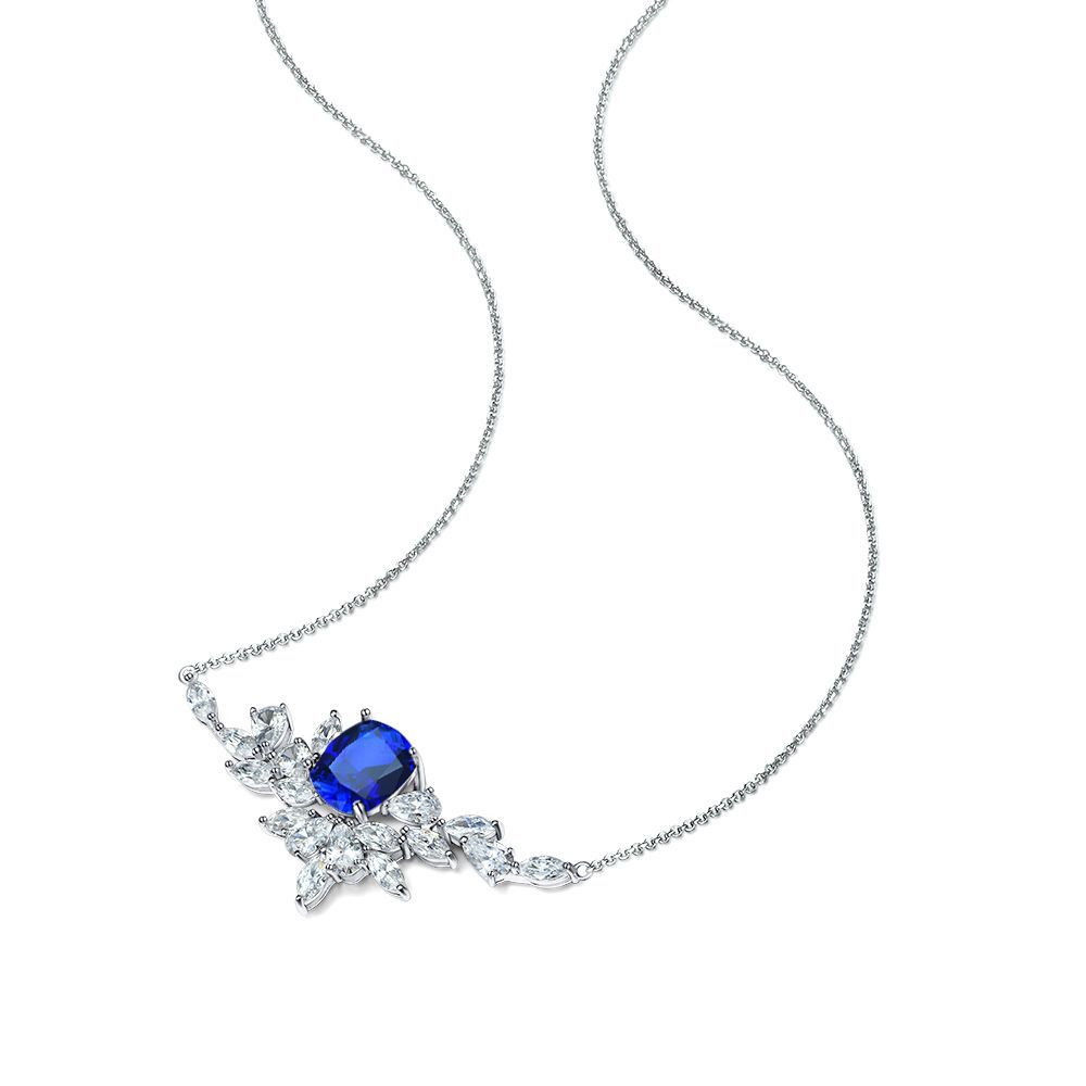 

Ювелирные изделия Tancision, королевский синий кулон 925 пробы, инкрустированный толстым квадратом 10*11, ожерелье из стерлингового серебра 40+3. синий