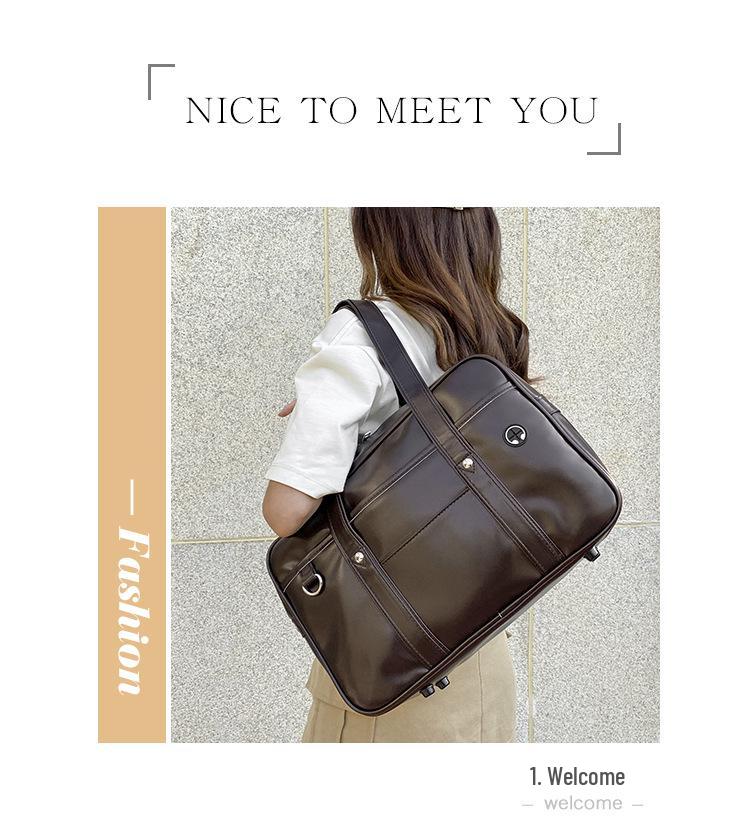 Japanese JK Uniform PU Bag: Student Handbag, Shoulder Bag, Briefcase, Backpack, and Travel Bag