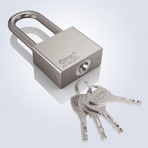 Set of 1 Stainless Steel Padlocks, Security Lock, Small, Keyed, Hanging Type, 40mm Wide, Secure, Waterproof, Durable, Corrosion-Resistant, Auxiliary L