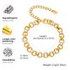 Trendy Stainless Steel Bracelet for Women, 18K Gold Plated Stackable Wrist Chain Minimalist Luxury Jewelry