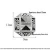 S999 Sterling Silver Hexagonal Spacer Beads with Six-Character Mantra for DIY Bracelet Weaving and Wenwan Accessories.